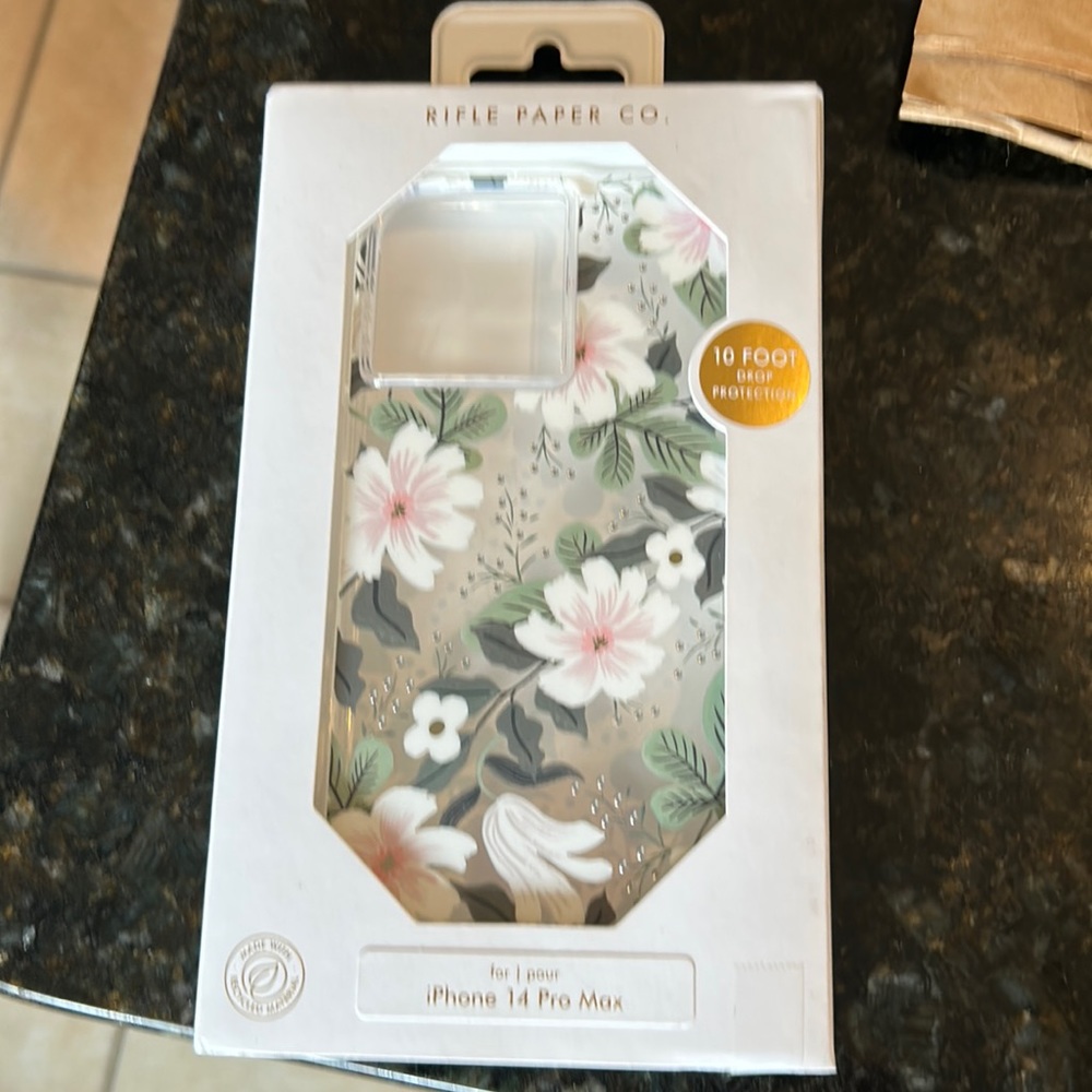 Rifle Paper company iPhone 14 max phone case color willow